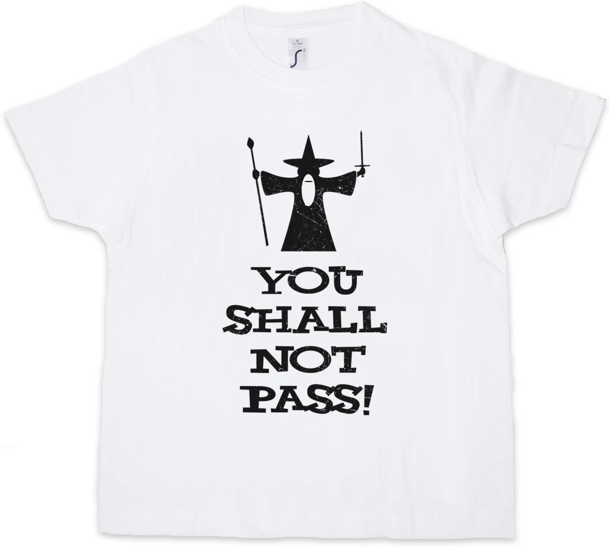 YOU SHALL NOT PASS Kids Boys kids boys T-Shirt Lord Gandalf of the Balrog Rings Moria 160