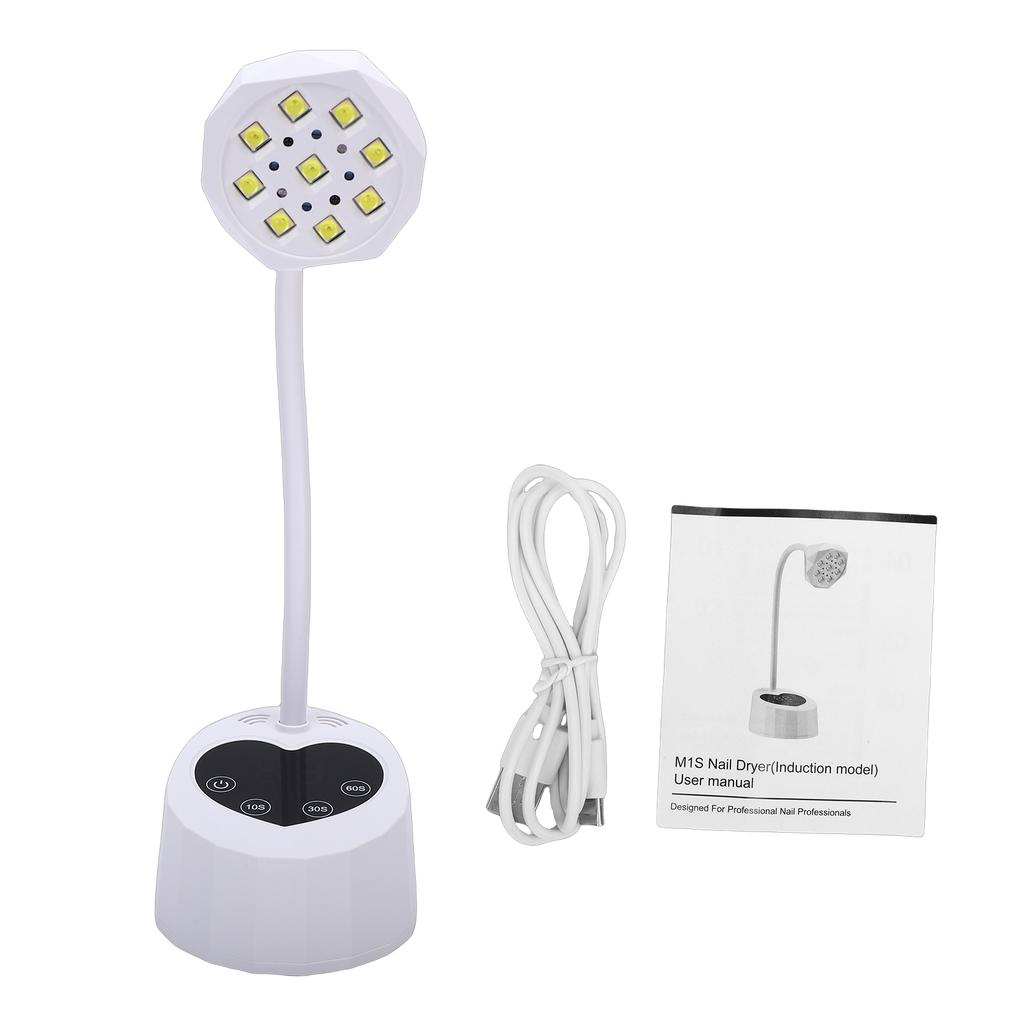 USB Rechargeable Goosenecks LED Nail Light Auto Sensor Nail Dryer for Gel Nails