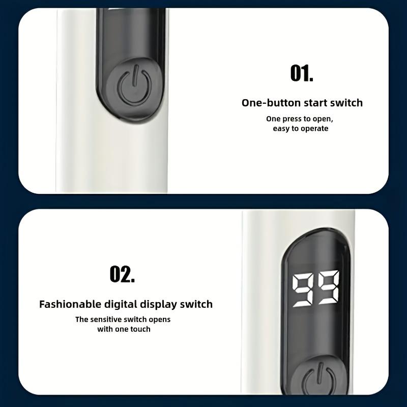 Professional Men's and Women’s, Painless Eyebrow, Nose & Hair Trimmer with Mini USB Rechargeable Lithium Battery – Smart Digital Power Display Cord