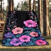 1pc Floral Outdoor Blanket - Soft Flannel Cozy for Travel & Camping - All-Season Warm Bed Cover, Machine Washable yy251229061