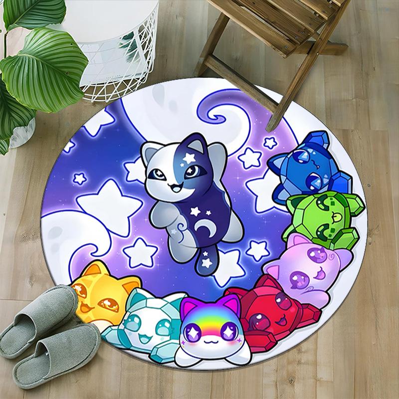 1pc Anime A-AphmauS (3) Print Round Carpet Chair Round Carpet Suitable for Bedroom Living Room Home Decorative Carpet