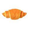 Croissant Plush Pet Toy with Squeaker and -Hiding Pockets for Interactive Play