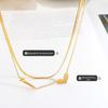 European Double Layer Heart Necklace for Women - Trendy Spicy Girl Clavicle Chain