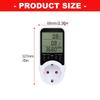 Voltages Current Power Monitor With LCD Display 16A 3680W Plug-in Socket Power Meter with Overloads Protections For Home