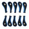 10Pcs Golf Club Head Cover Neoprene Golf Head Cover for Woods Irons Golfer Lovers