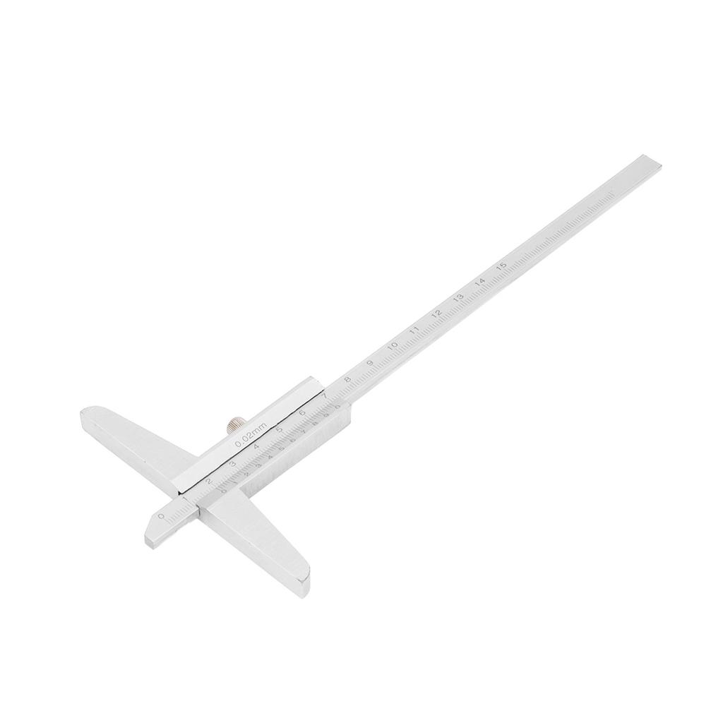 Tiefenmessschieber, Messwerkzeug aus Kohlenstoffstahl für die Metallverarbeitung, 0,02 mm Genauigkeit, 0150 mm