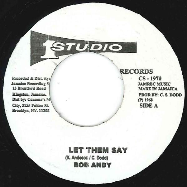 

7inch Record BOB ANDY - Let Them Say CS1970 Studio One US Reggae, Ska & Dub Used