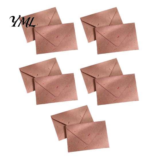 Art Paper Envelopes for DIY Crafts 10PCS Petal Envelopes, Real Floral Texture Design, Thick Western Style Correspondence Stationery, Macaron