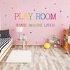 Play Room Colorful Lettering Wall Stickers, Inspirational Quote Decals for Kids Playroom, Nursery and Home Wall Decor