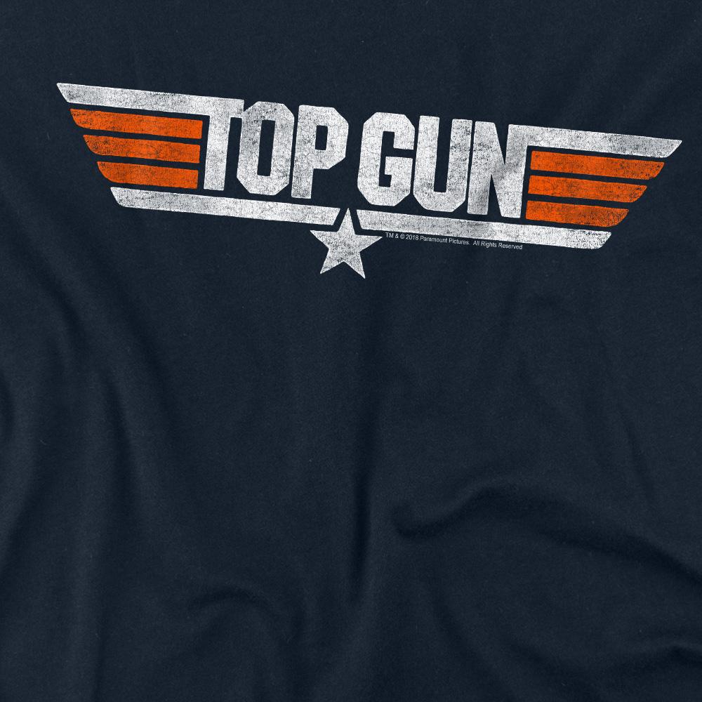 Top Gun Unisex Adult Distressed Logo T-Shirt
