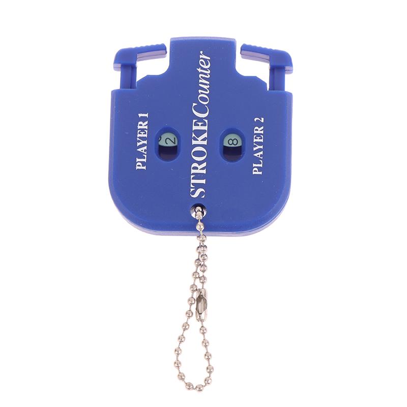 

1 шт. Мини-гольф, счетчик очков, ударов, двухзначный брелок для подсчета очков, носитель для игры в гольф, подарок для игроков в гольф синий