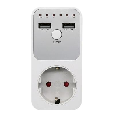 3680W Intelligent Programmable Countdown Timer Socket Double USB Port Electronic Timer Switches For Home Electronics