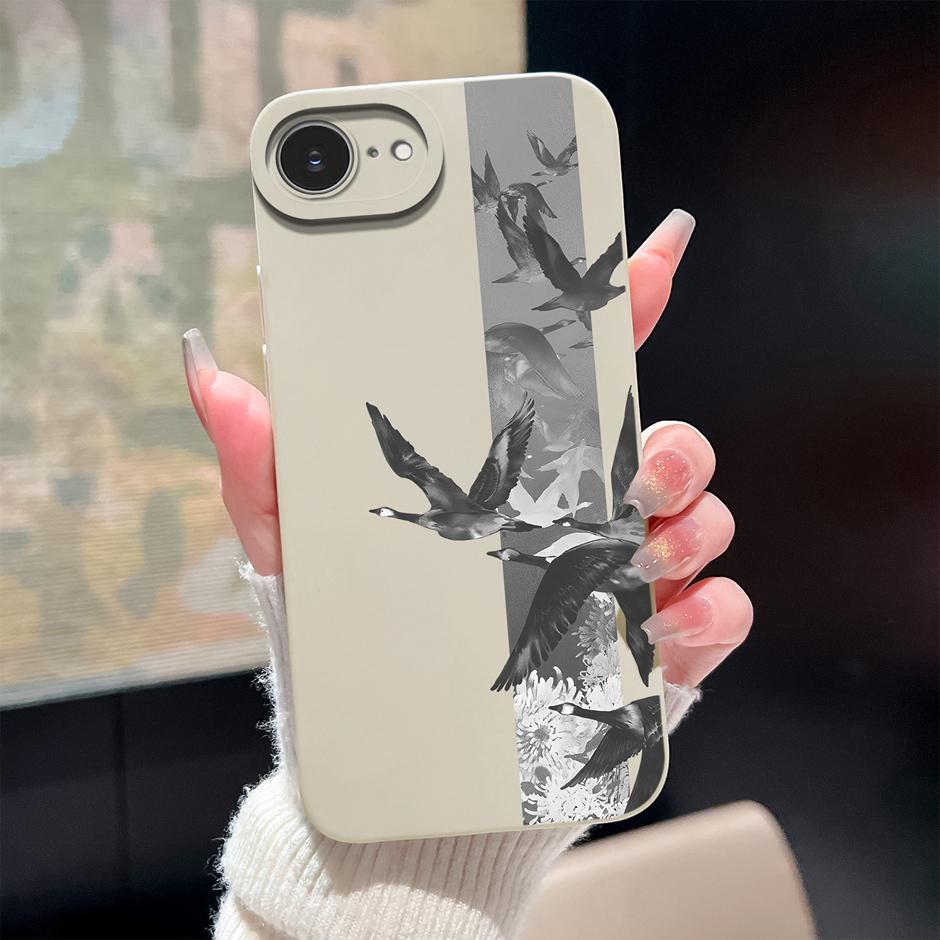 For iPhone17 17E 17Air 17Pro 17ProMax Case Pink Rose Rainbow Trendy Antifouling Bumper For iPhone17E iPhone 17 Pro Max Air Capa