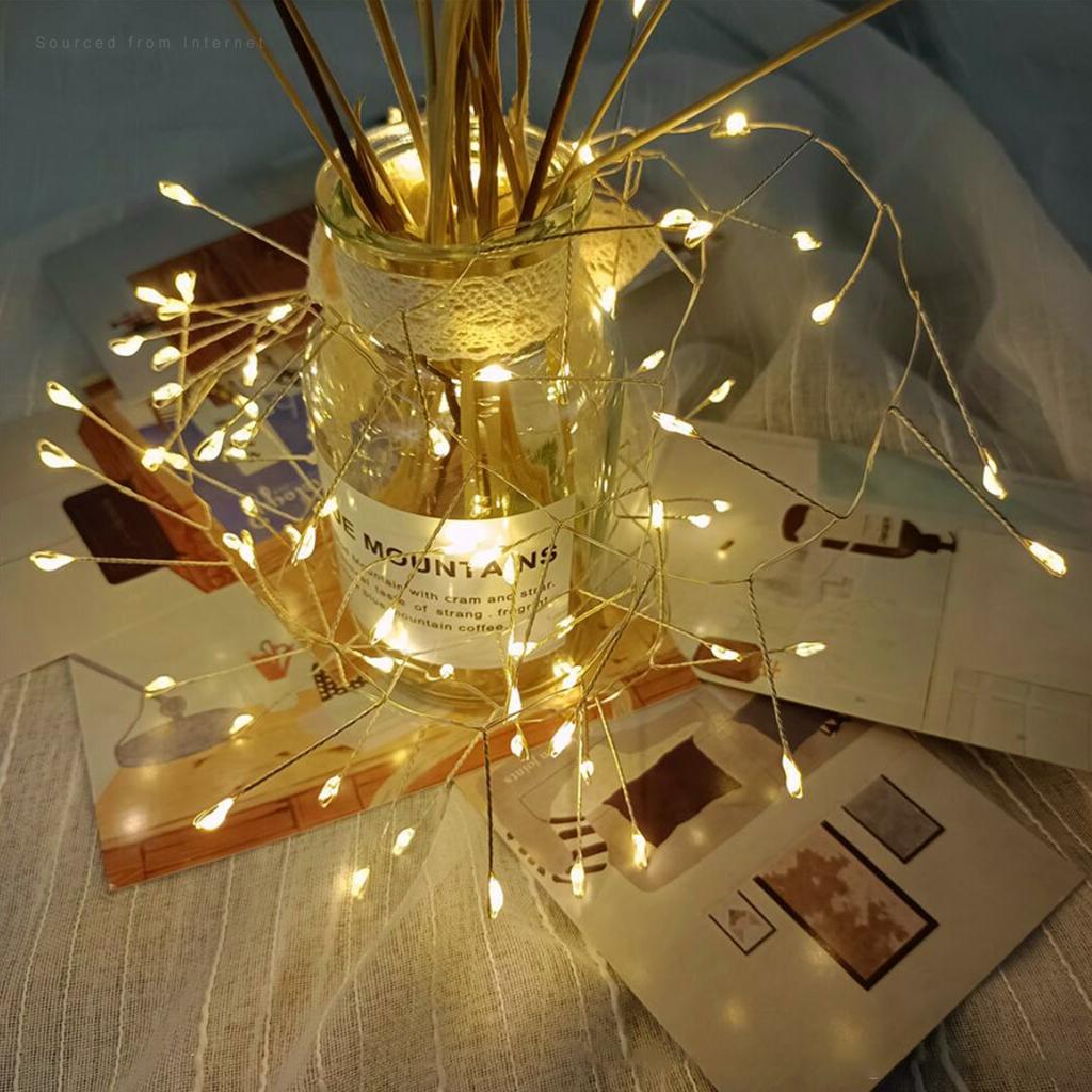 200 LED Copper Wire String Lights, Battery & USB Operated Fairy String Lights, Warm White