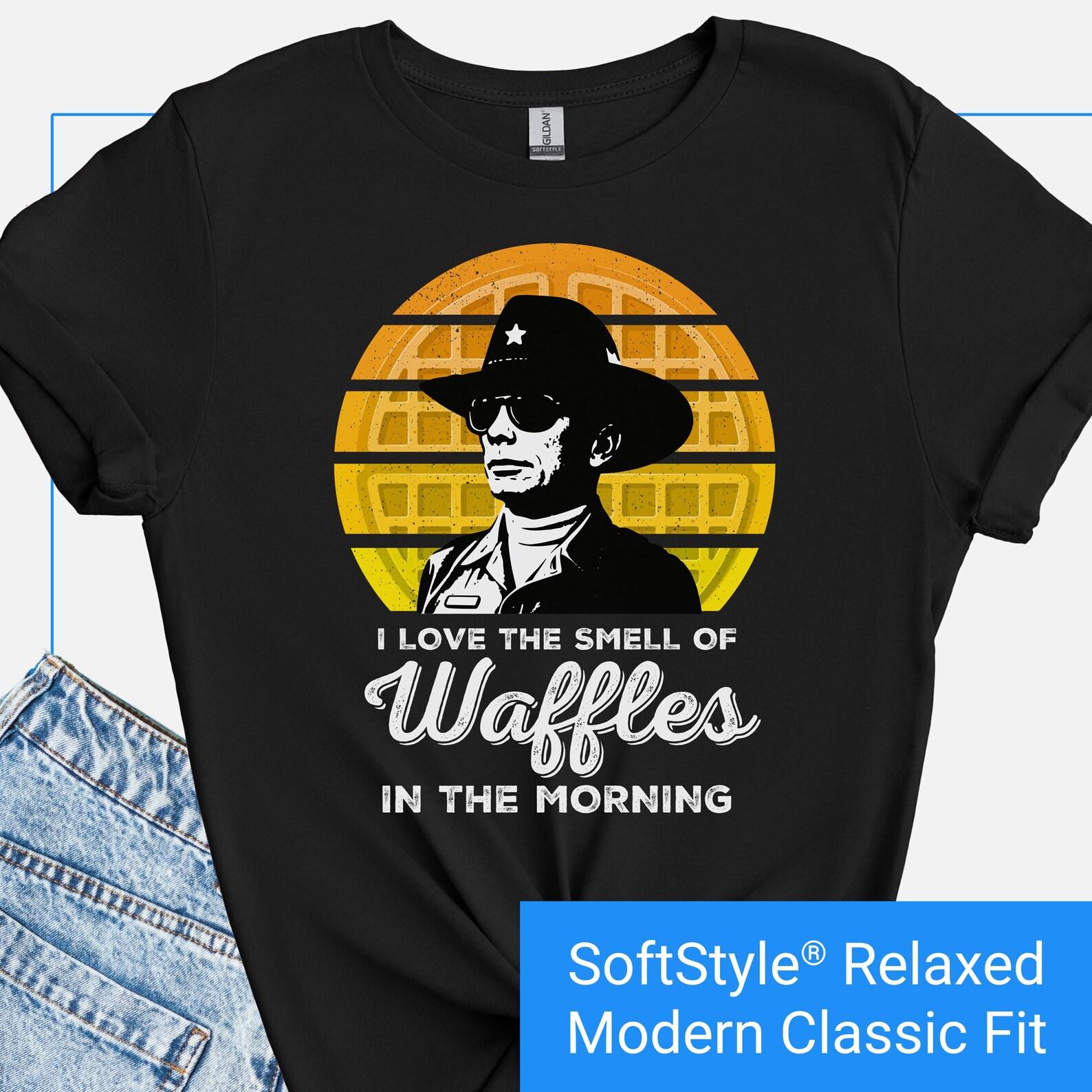 Waffle T Shirt, Funny Waffle Shirt, Retro Waffle Shirt For Women, Funny Breakfast Tee, I Love The Smell Of Waffles Tshirt, Foodie Gift Idea XL