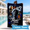 Custom Name Rap Legend Tupac Heart In Space Adventure Microfiber Beach Towel, Lightweight for Summer Travel, Swimming Pool Fan Gift