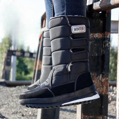 Hohe Schneestiefel für Herren Warm Kältefest Winterschuhe Mann Rutschfest Fell Dick Plüsch Mode Qualitätsmarken Baumwollschuh Arbeit