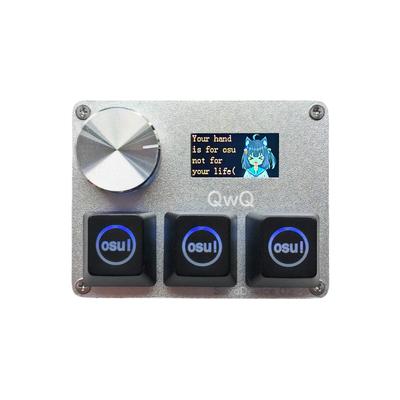 Teclado Gamer O3C SayoDevice OSU O3C Gatilho Rápido Switches Hall Switches Magnéticos Rosa Botão do Teclado Tela Atalho Copiar Colar