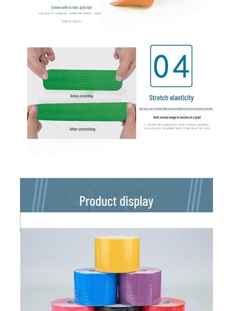 Elastic Kinesiology Muscle Tape & Nipple Covers Athletic Bandage