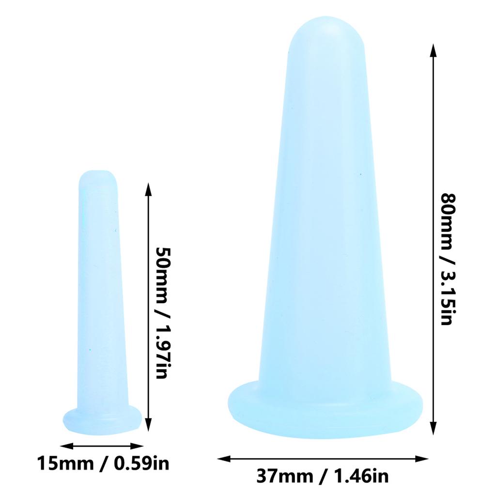 4Pcs Silicone Massage Cup Moisture Absorption Jar Face Cupping Cup Body Health Care