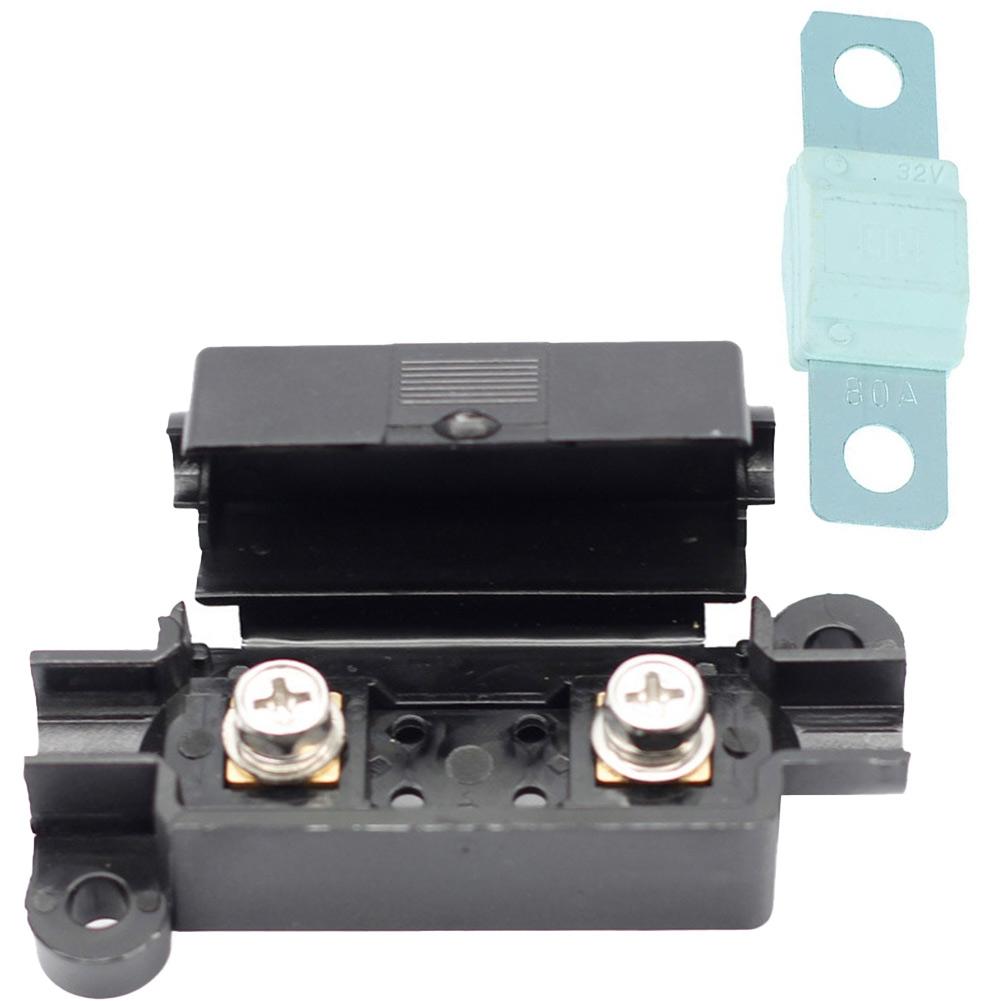 ABS+Kupfer Midi-Sicherungshalter mit schrumpfbarem 16mm² Kabel