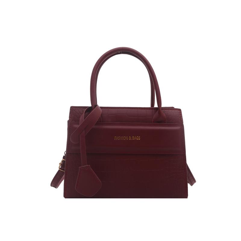 Women Crocodile Embossed Crossbody Shoulder Handbag Urban Simple Medium Tote Bag