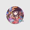 32/44/58mm Anime KonoSuba Brooch Pin Cartoon Figure Megumin Aqua Badge Button Pin Cosplay Souvenir Toy Gift Backpack Clothes Accessories