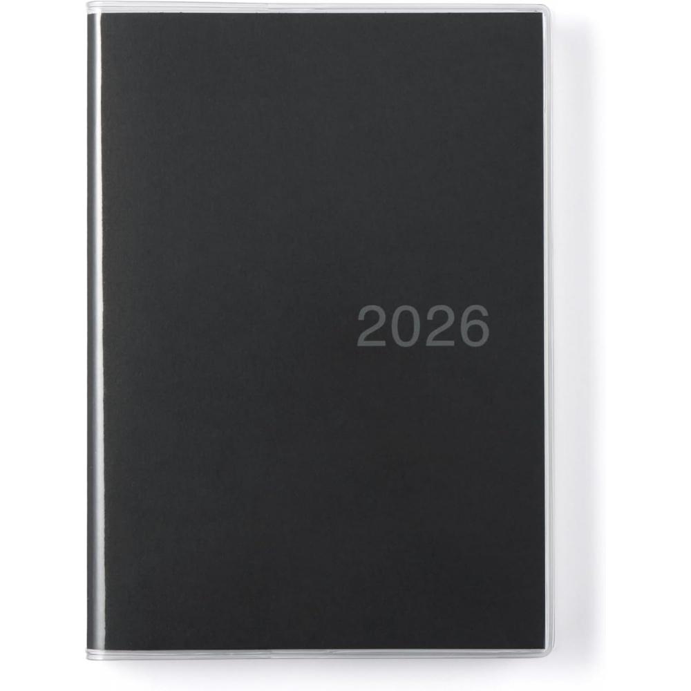 

Ежедневник-планировщик со списком Muji Ryohin Месячный Ежедневный Декабрь 2025 начиная с понедельника B6 чёрный 84854385 B6 чёрный