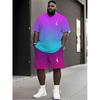 Summer T-shirt and Shorts Set 3D Printed Casual Beach Men's Sport Wear