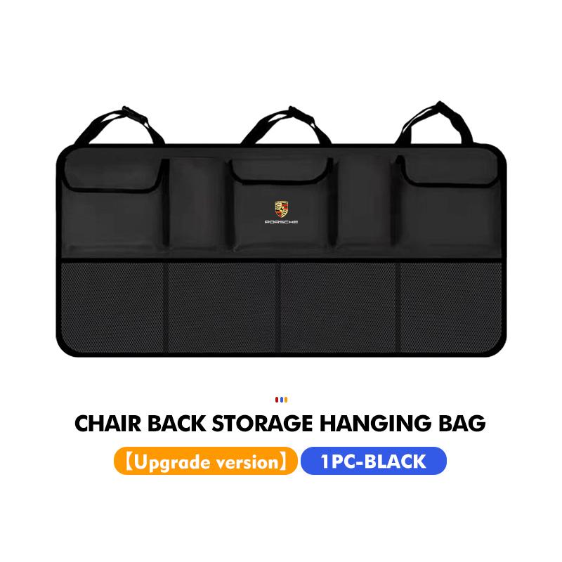 For Porsche Car Seat Back Trunk Rear Seat Hanging Multi-Pocket Storage Bag Macan Cayman 911 918 996 997 991 968 Carrera-GT
