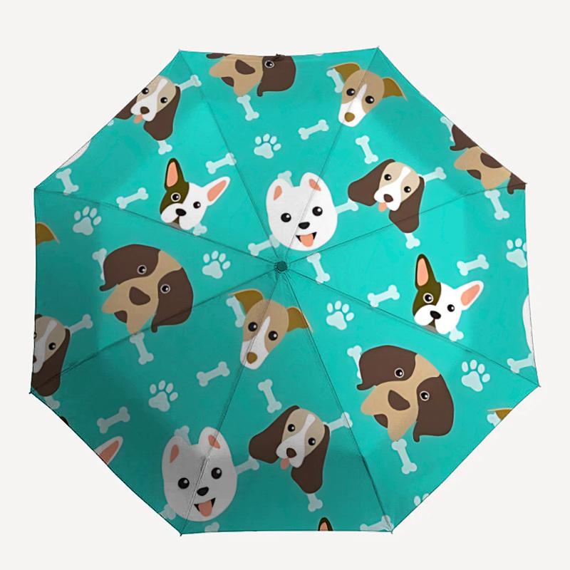 

1pc Dogs, Bones Automatic Open/Close Umbrella, Compact Travel Umbrella, 8-Rib Sturdy Frame - Ideal Gift for Friends yy251118001