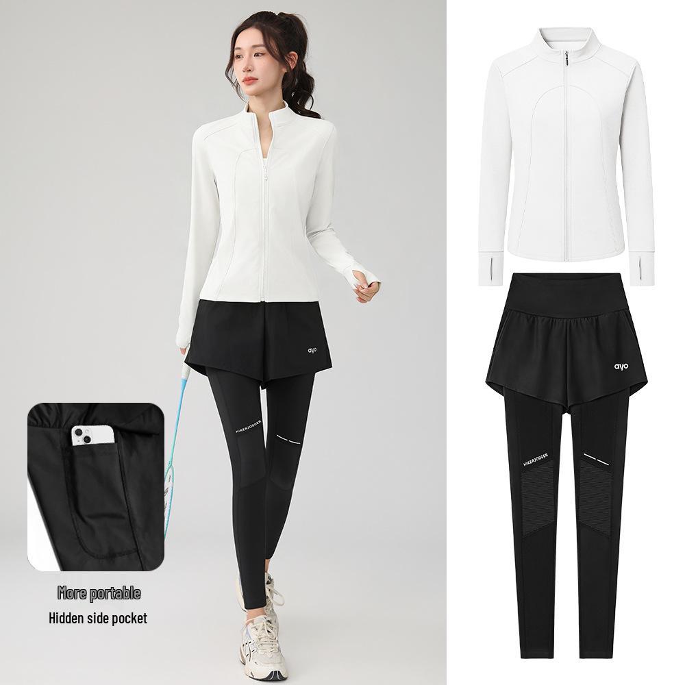 Autumn & Winter Quick-Dry Two-in-One Velvet Sports Pants for Running & Outdoor Fitness