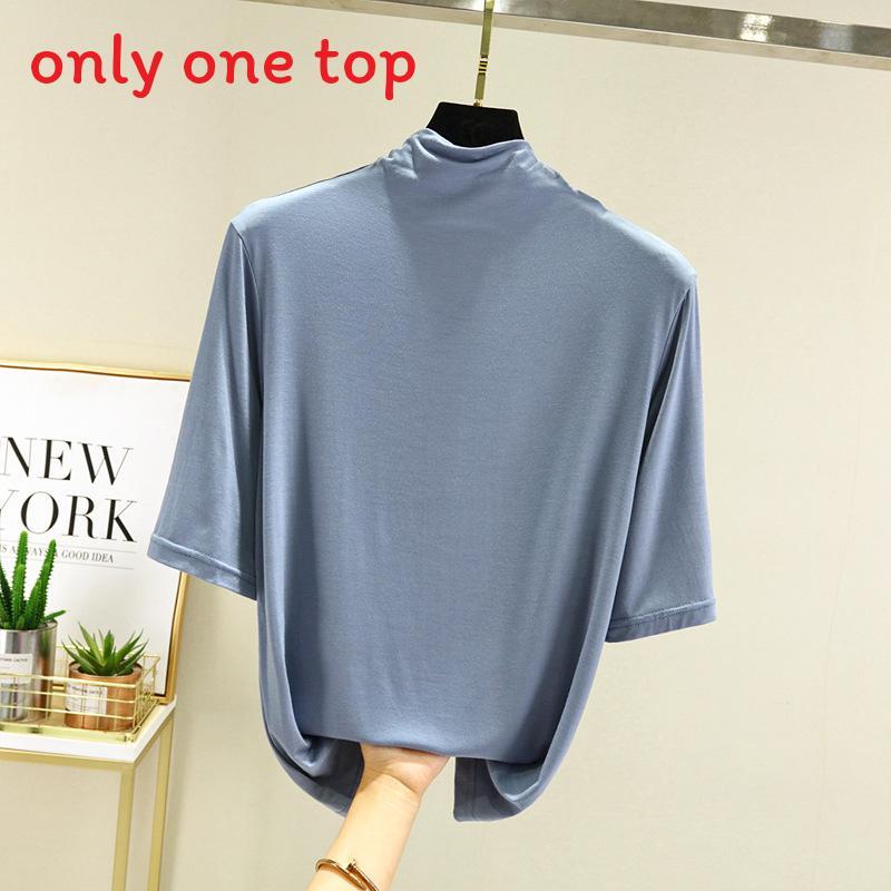 Modal Half High Neck T Shirt For Women With Soft Knit Fabric And Casual Style