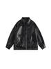 European and American street trend leather jacket men's tide ruffian handsome pilot PU leather jacket couple coat