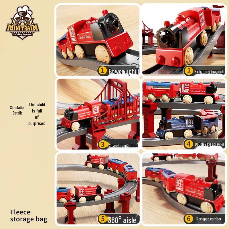Elektrische Hochgeschwindigkeitszug-Set für Kinder – Lernspielzeug mit Streckenmodell, perfektes Geburtstagsgeschenk.