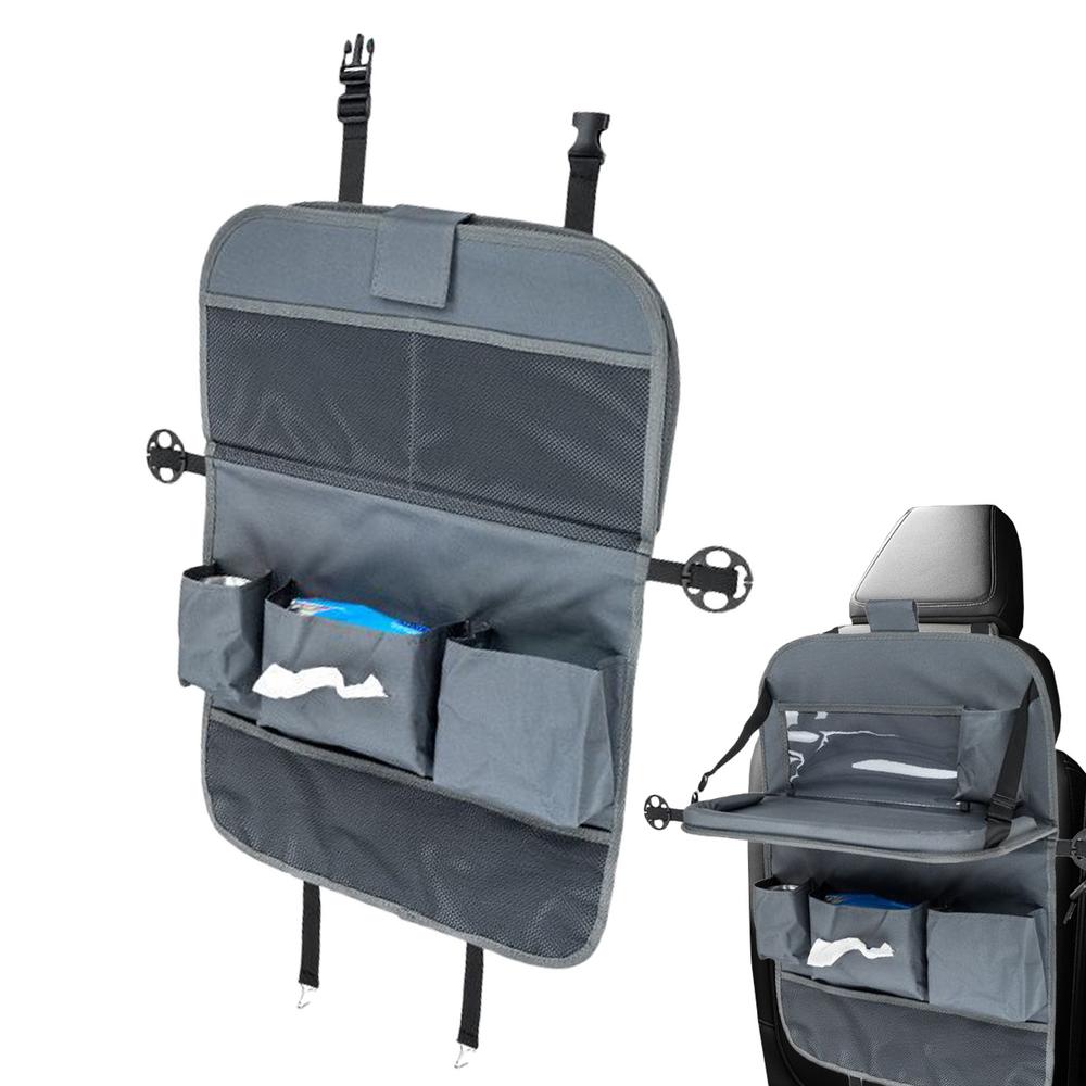 Car Back Seat Organizer Foldable Oxford Cloth Cars Behind Seat Storage Bag High Strength Board Easy Installation Multifunctional