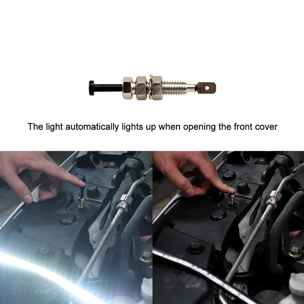 New 12V Car Engine Hood Lighting Emergency Maintenance Light Front Hood Light LED Car Decoration Light Accessories