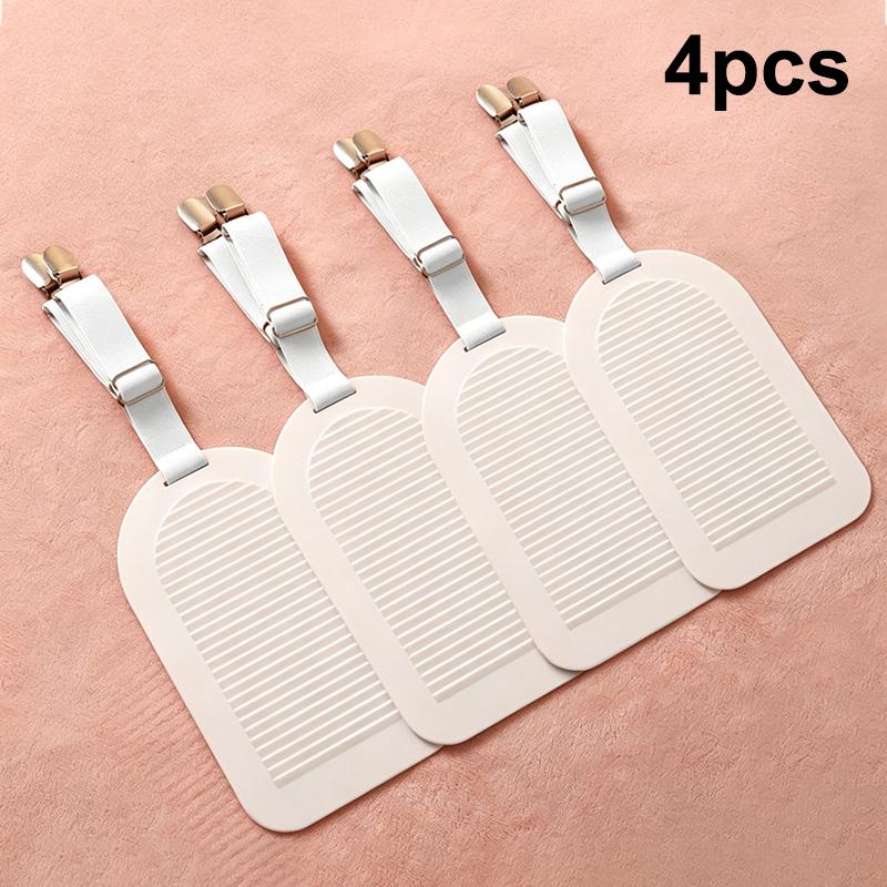 Adjustable Heavy Duty Sheet Fasteners Elastic Anti-Slip Bed Sheet Clips for Bedding Cushions Travel Dorm Home Use