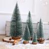Mini Christmas Trees Artificial Pine Needle Desk Ornaments 10/15/20cm Fake Evergreen Trees for Holiday Decoration