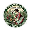 D Vintage I Drink I Know Things Iron Sign  Round Wall Art for Bars Homes  Restaurants Perfect Gift