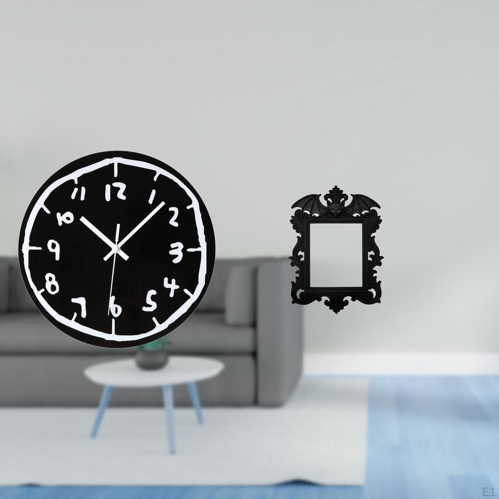 Modern Minimalist Acrylic Wall Clock And Horror Artwork Picture Frame Decorative Gift for Indoor