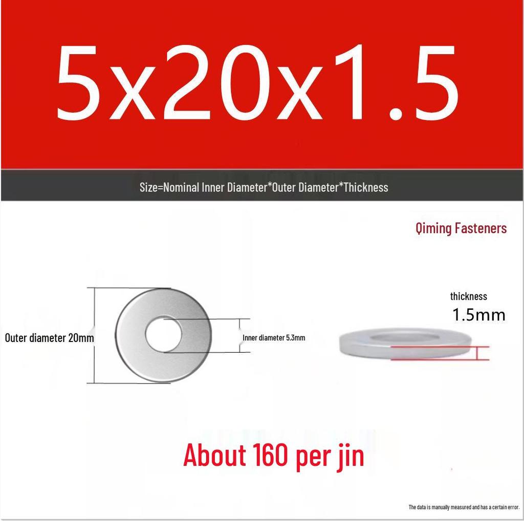 4.8 Grade Galvanized Iron Flat Washer M3-M40 Oversized Metal Screw Gasket Washer