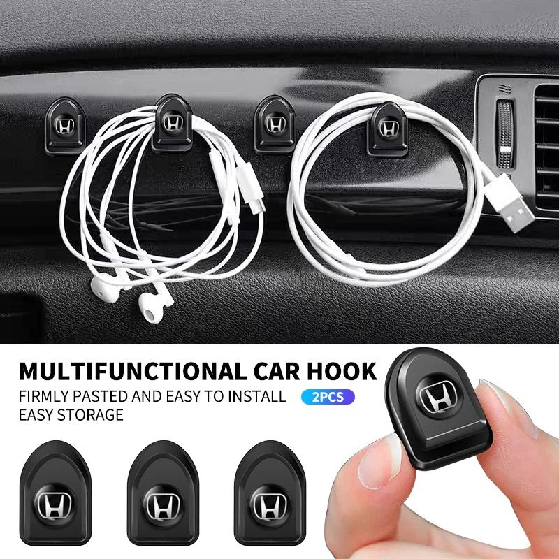 Car Hooks USB Cable Headphone Keychain Trunk Bag NM21 Invisible Hanger Fastener Clip For Honda Civic City Accord CRV Hrv Jazz CBR