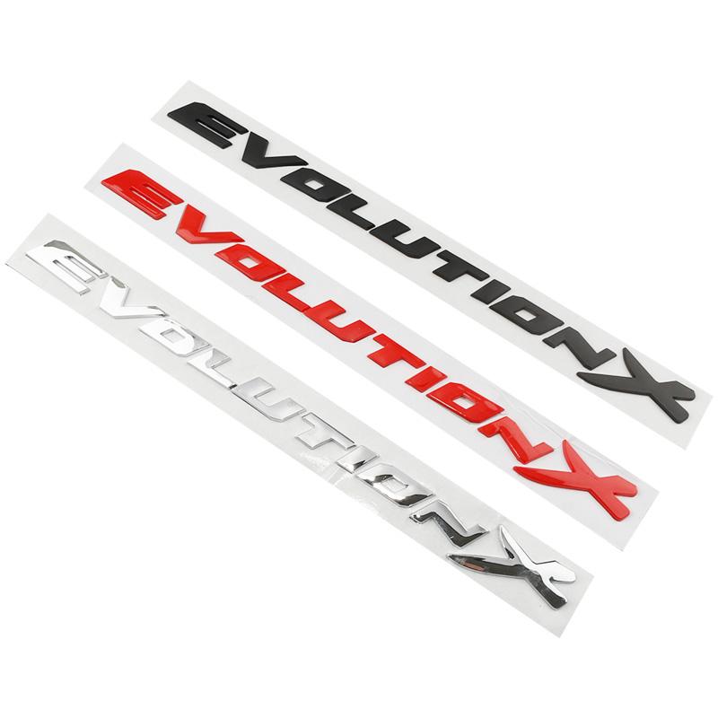 Car ABS Rear Trunk Letters Logo Badge Emblem Decals Sticker For Lancer Evolution X Styling Decoration Accessories