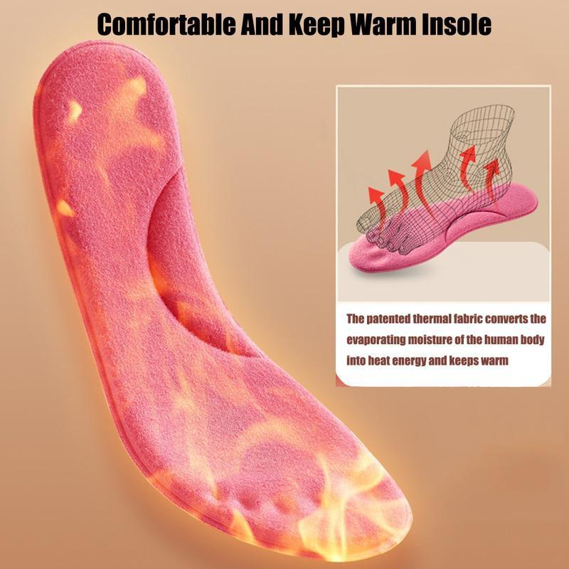 Self Heated Thermal Insoles for Feet Warm Memory Foam Arch Support Insoles for Men and Women Winter Sports Shoes Self-heating Shoe Pads