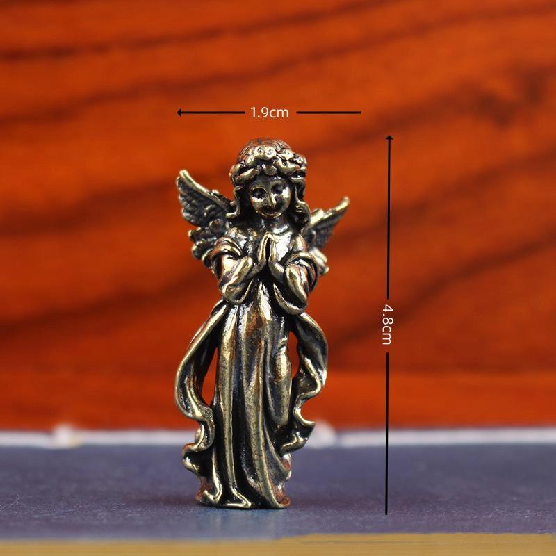 

1 Piece God Of Love Cupid Statue Small Ornaments Brass Guardian Angel Figurines Desktop Decorations Home Decor Access New Design