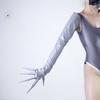 Long Finger Enamel Leather Gloves For Cosplay Event Nails Protection Costume Accessories Arm Sleeves for Halloween Party