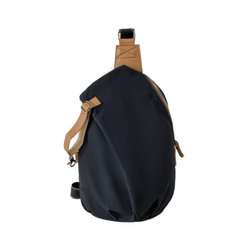 Large Capacity Nylon Crossbody Bag Solid Color Cycling Shoulder Bag Casual Phone Pouch  Unisex