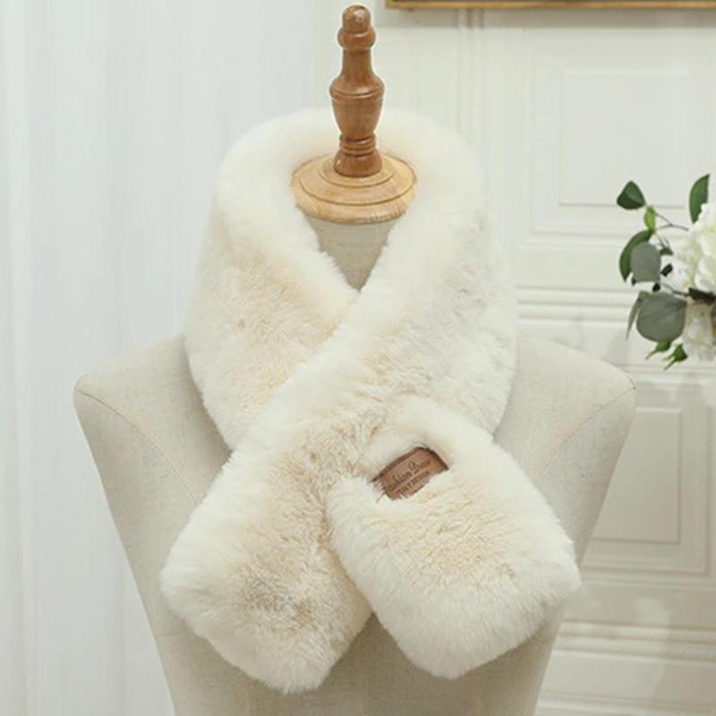 New Mao Mao collar scarf winter women's warm imitation Rex rabbit plush scarf neck protection cute neck cover