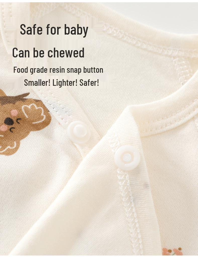 A-Class Pure Cotton Long Sleeve Newborn Romper - Boneless, Spring Wear for Babies